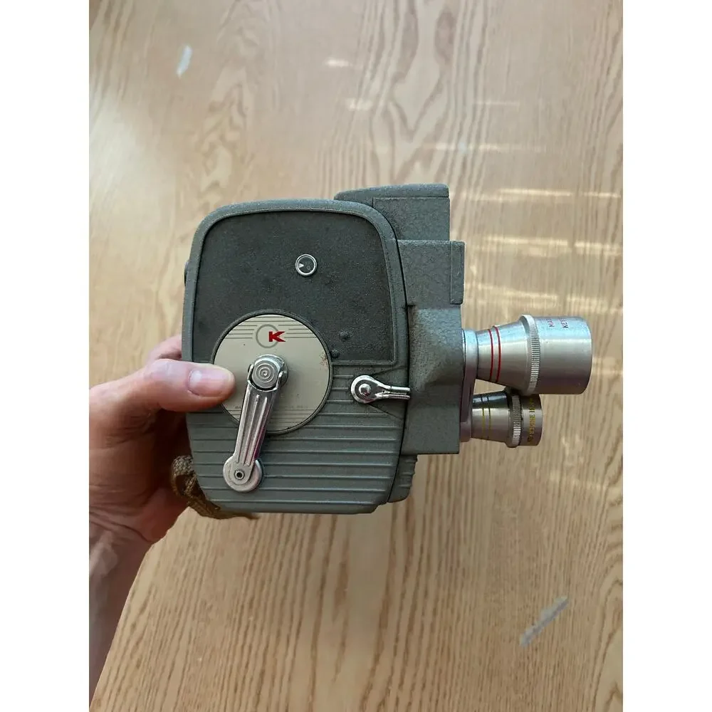 Vintage 1950's Keystone K-4C Electric Eye 8MM Movie Camera Wide Angle 3 Lens